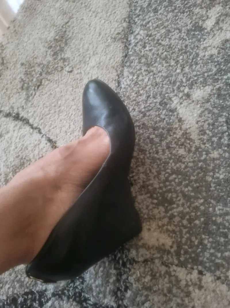 Zapatos de tacón cuña negros elegantes - 3