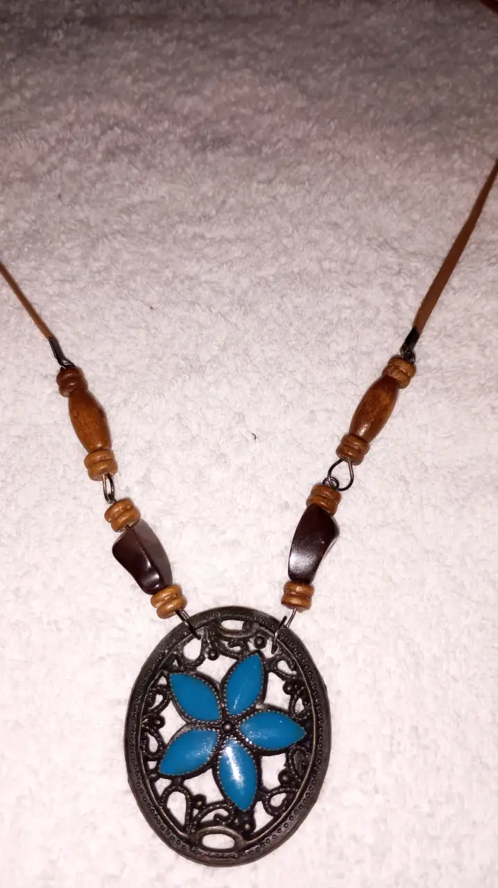 Par de collares artesanales con colgantes - 3