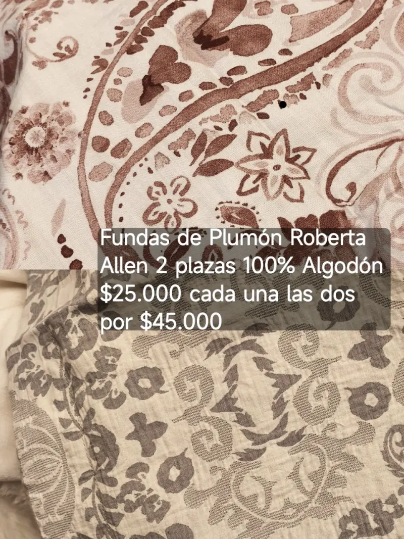 Fundas de Plumón Roberta Allen 2 Plazas Algodón - 1