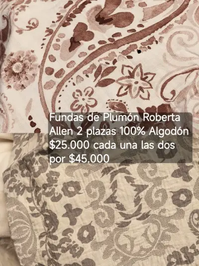 Fundas de Plumón Roberta Allen 2 Plazas Algodón - miniatura 1