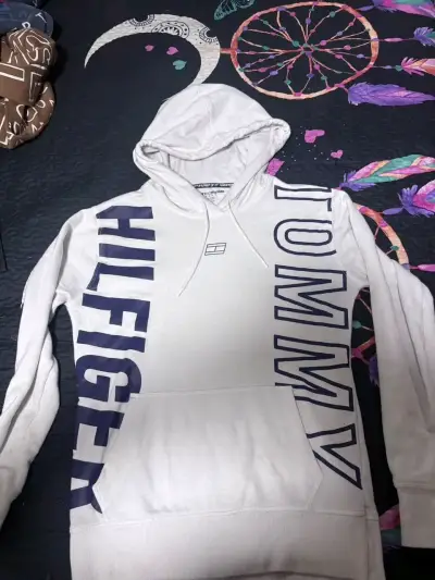 Polerón con capucha Tommy Hilfiger blanco - miniatura 1
