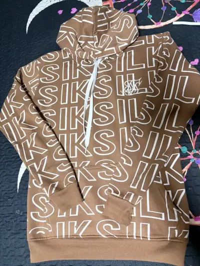 Polerón con capucha marrón SikSilk estampado - miniatura 1