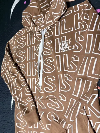Polerón con capucha marrón SikSilk estampado - miniatura 3