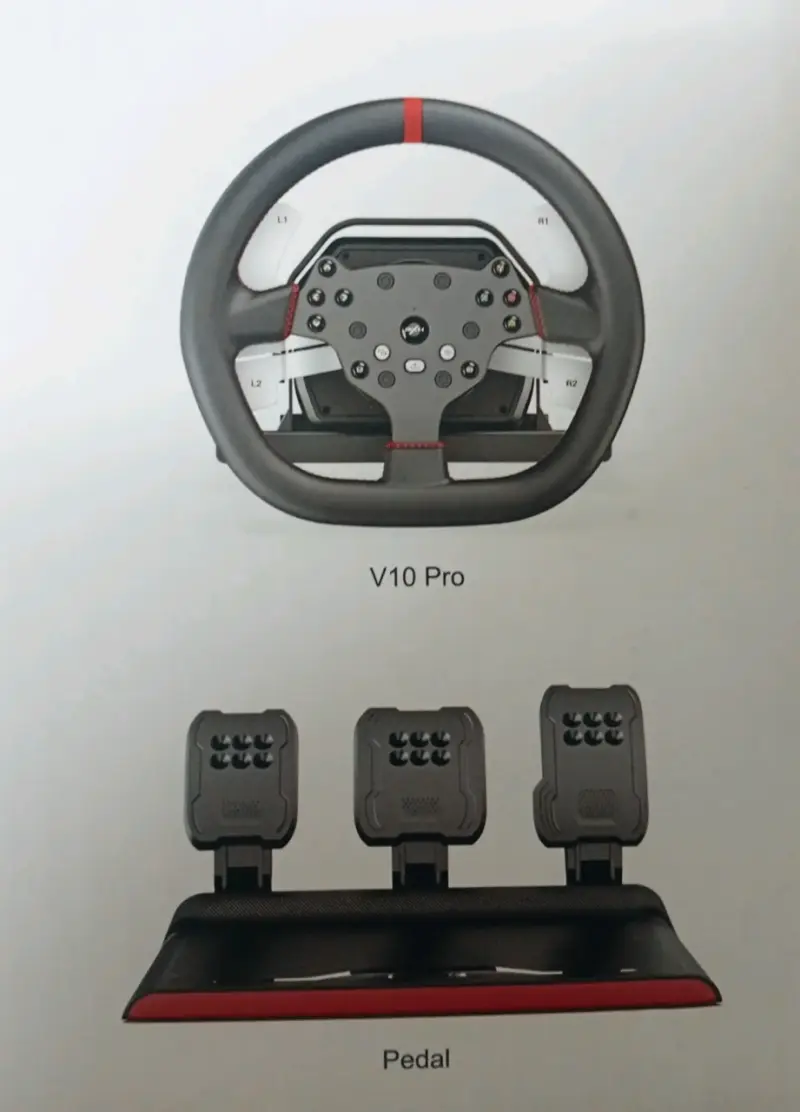 Volante PXN V10 Pro con pedales - 6