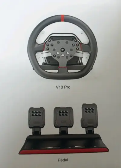 Volante PXN V10 Pro con pedales - miniatura 6
