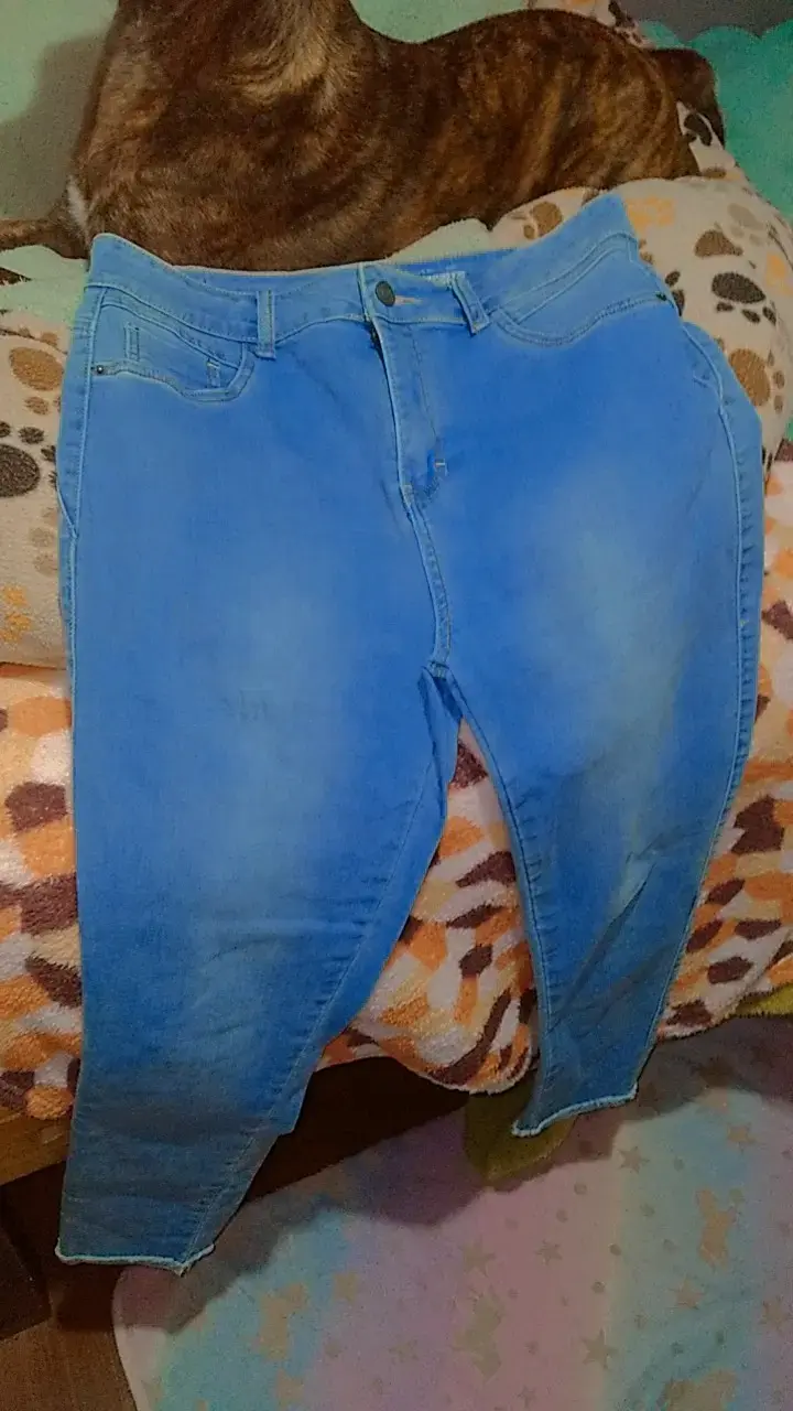 Jeans azules para mujer talla grande - 1