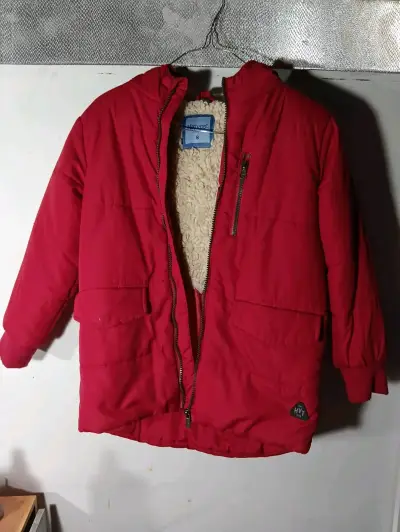 Chaqueta roja para niño con forro polar - miniatura 1
