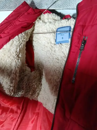 Chaqueta roja para niño con forro polar - miniatura 3