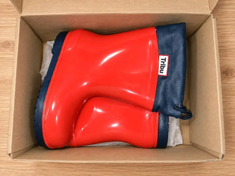 Botas de lluvia rojas para niños Tribu - 5