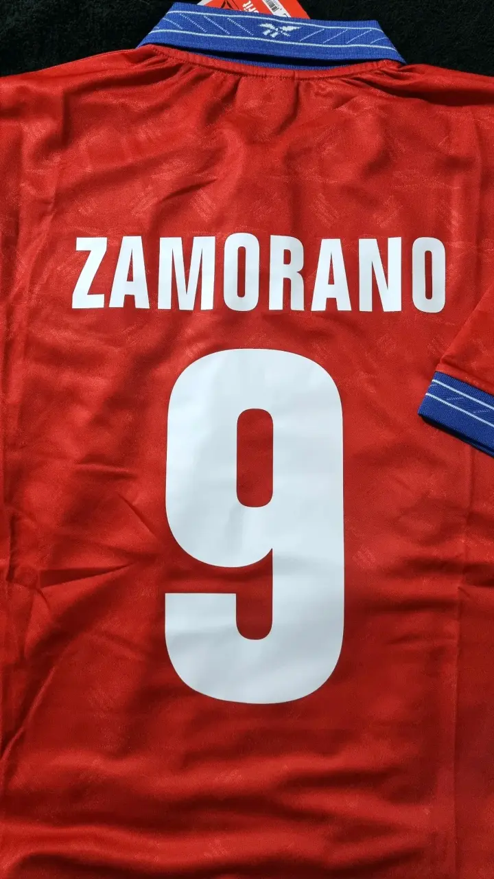 Camiseta Roja Reebok Chile Mundial 98 Zamorano - 4
