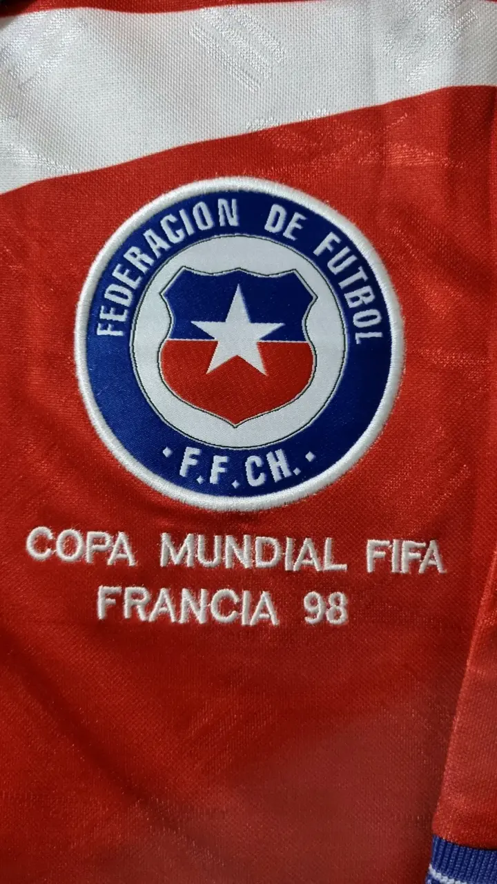 Camiseta Roja Reebok Chile Mundial 98 Zamorano - 5