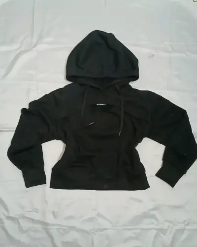 Polerón negro con capucha para mujer Sweet Girl - miniatura 1