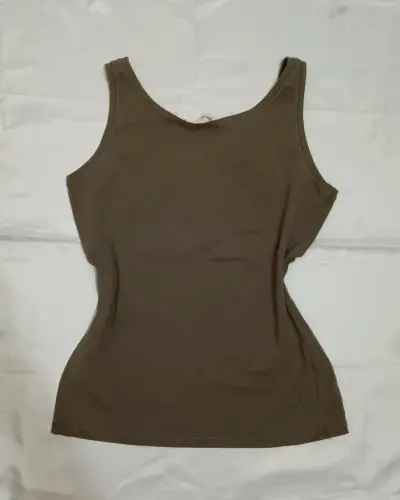 Polera sin mangas color marrón Etam talla M - miniatura 2