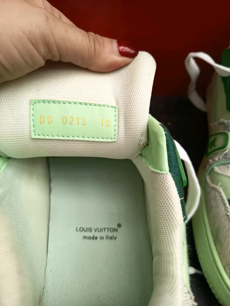 Zapatillas deportivas Louis Vuitton verde y blanco - 3