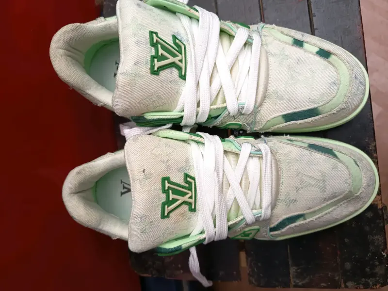 Zapatillas deportivas Louis Vuitton verde y blanco - 6