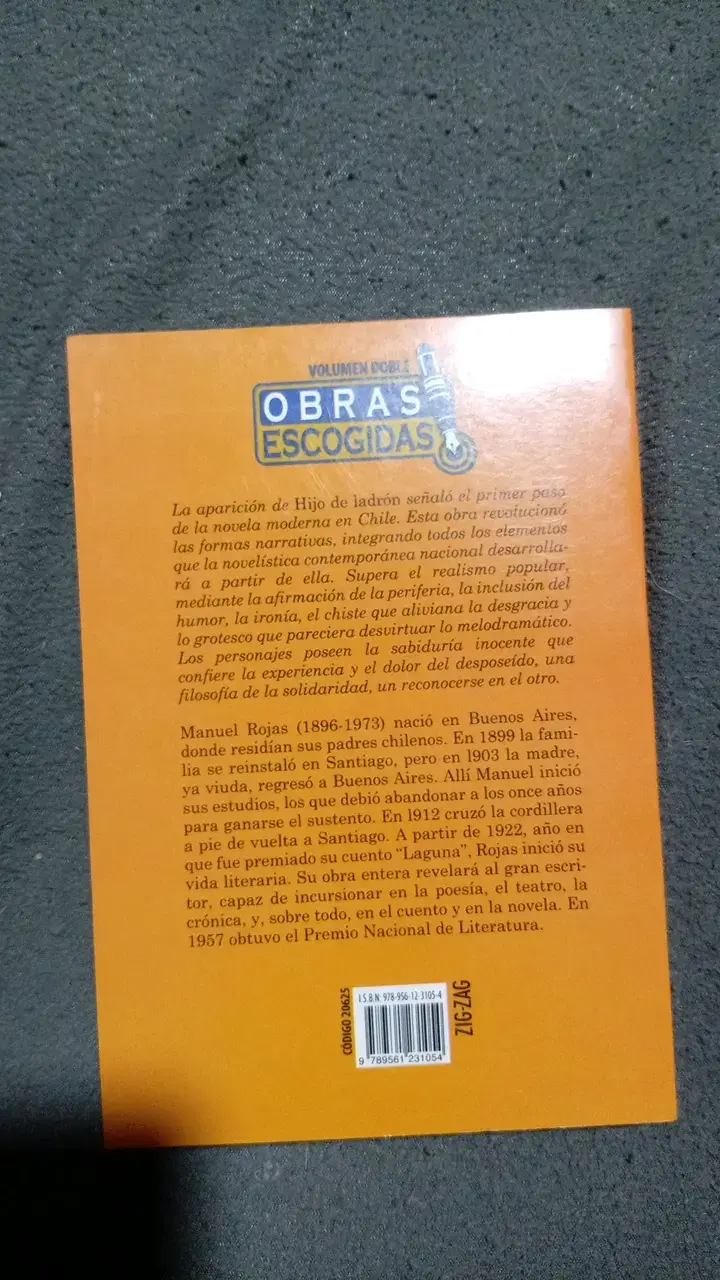 Libro 'Hijo de Ladrón' de Manuel Rojas - 2