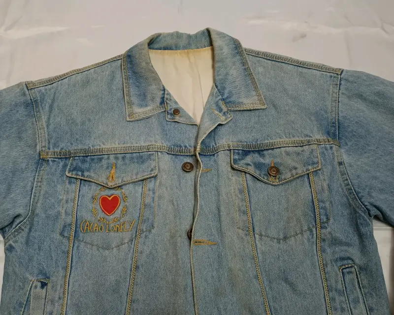 Chaqueta de mezclilla unisex con diseño bordado - 2