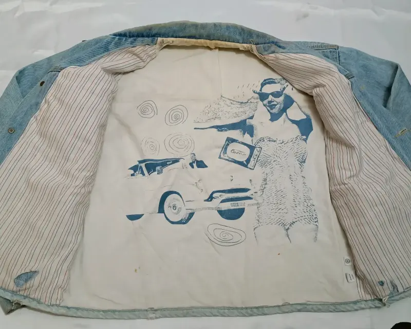 Chaqueta de mezclilla unisex con diseño bordado - 4