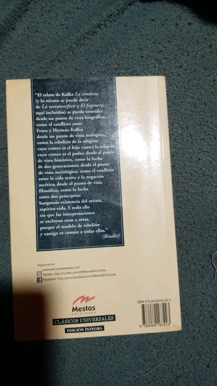 Libro 'La Metamorfosis' de Franz Kafka - 2