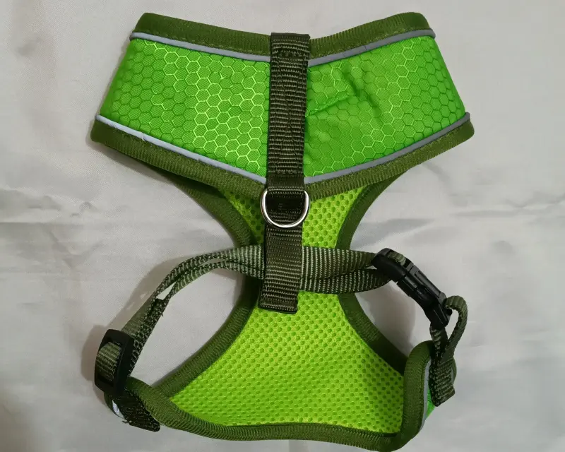 Arnés para perro verde con diseño reflectante S - 2
