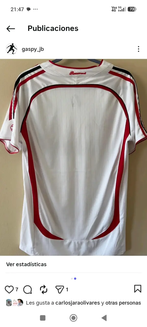 Camiseta AC Milan Adidas Champions League 2007 - 2