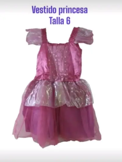 Vestido de princesa rosa talla 6 - miniatura 1