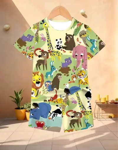 Conjunto infantil con estampado de animal - miniatura 1