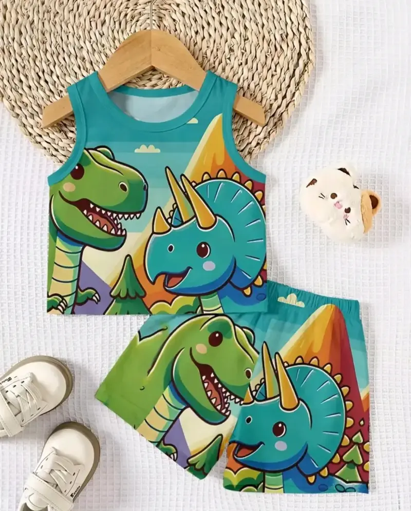 Conjunto infantil con estampado de animal - 3