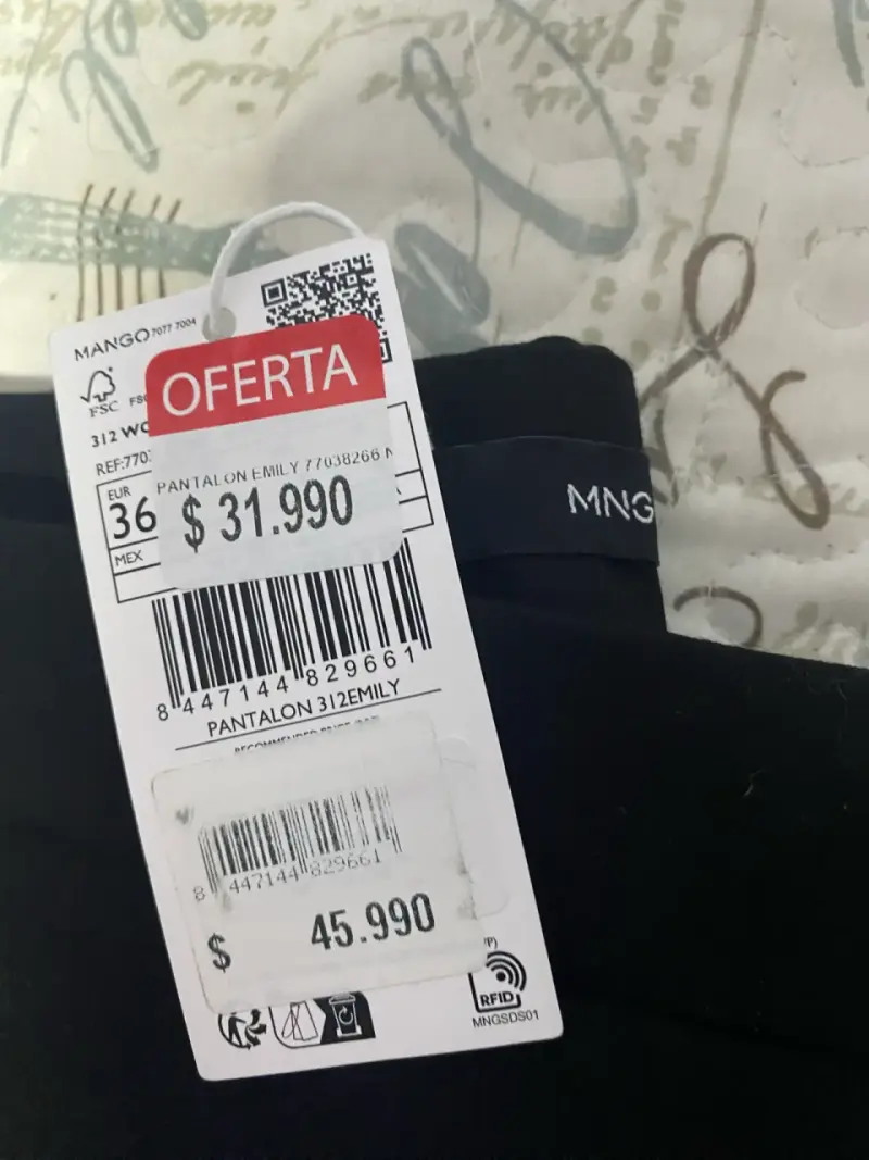 Pantalón negro de vestir Mango talla 36 - 3