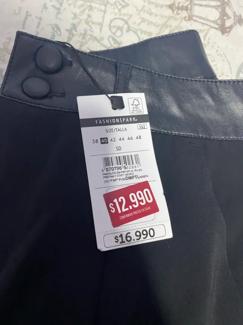 Pantalones negros Fashion Spark talla 40 - 3