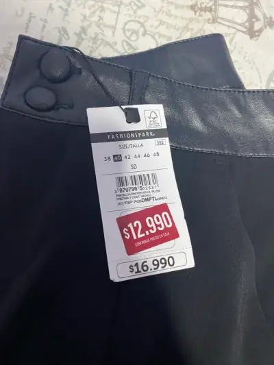 Pantalones negros Fashion Spark talla 40 - miniatura 3