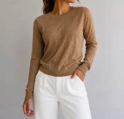 Suéter Beige de Lana Alaniz Talla XS - miniatura 1
