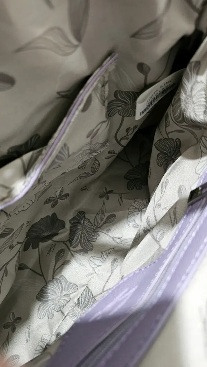 Bolso de mano tricolor lila y rosa - 3
