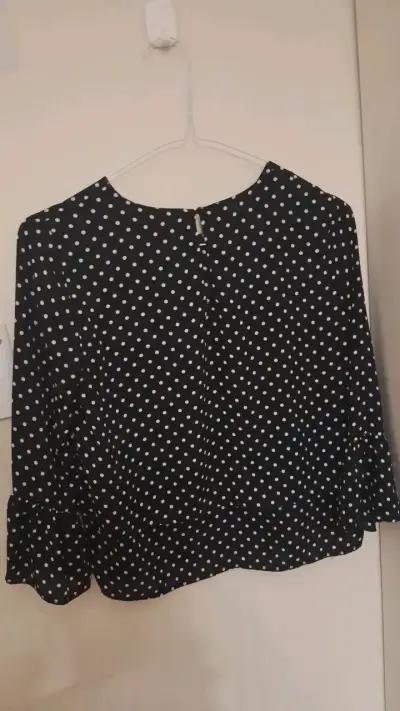 Blusa de lunares Zara negra - miniatura 2
