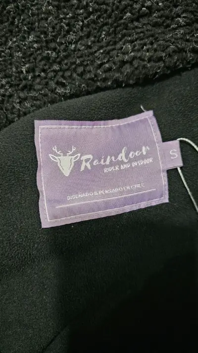 Chaqueta negra de lana Raindoor para mujer - miniatura 2