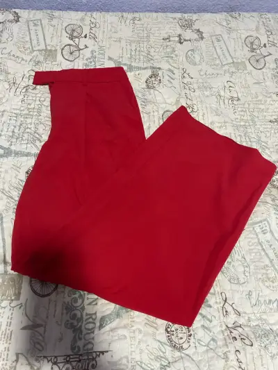 Pantalones rojos de vestir Alaniz talla 36 - miniatura 1