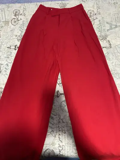 Pantalones rojos de vestir Alaniz talla 36 - miniatura 2