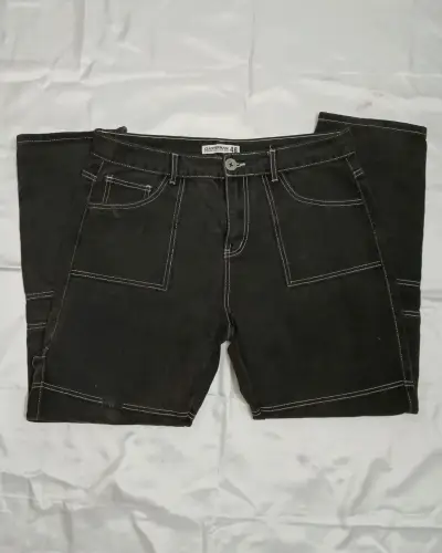 Pantalones de mezclilla negros Clusterman talla 46 - miniatura 1