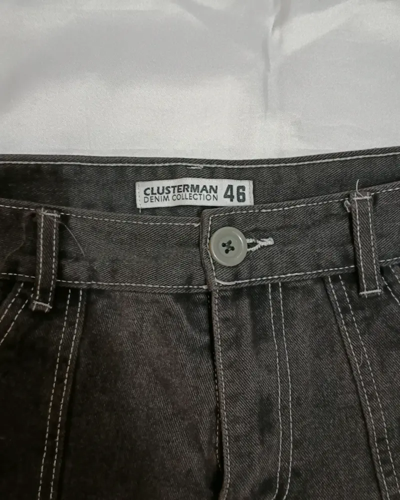 Pantalones de mezclilla negros Clusterman talla 46 - 2