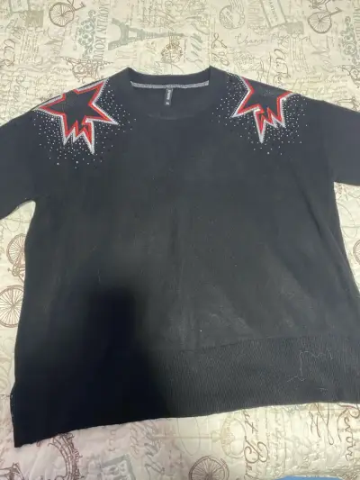 Suéter negro con diseño de estrellas Barbados XS - miniatura 2