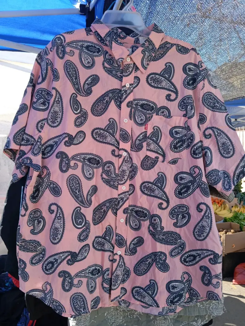 Camisa Levi's estampado paisley rosa XXL - 1