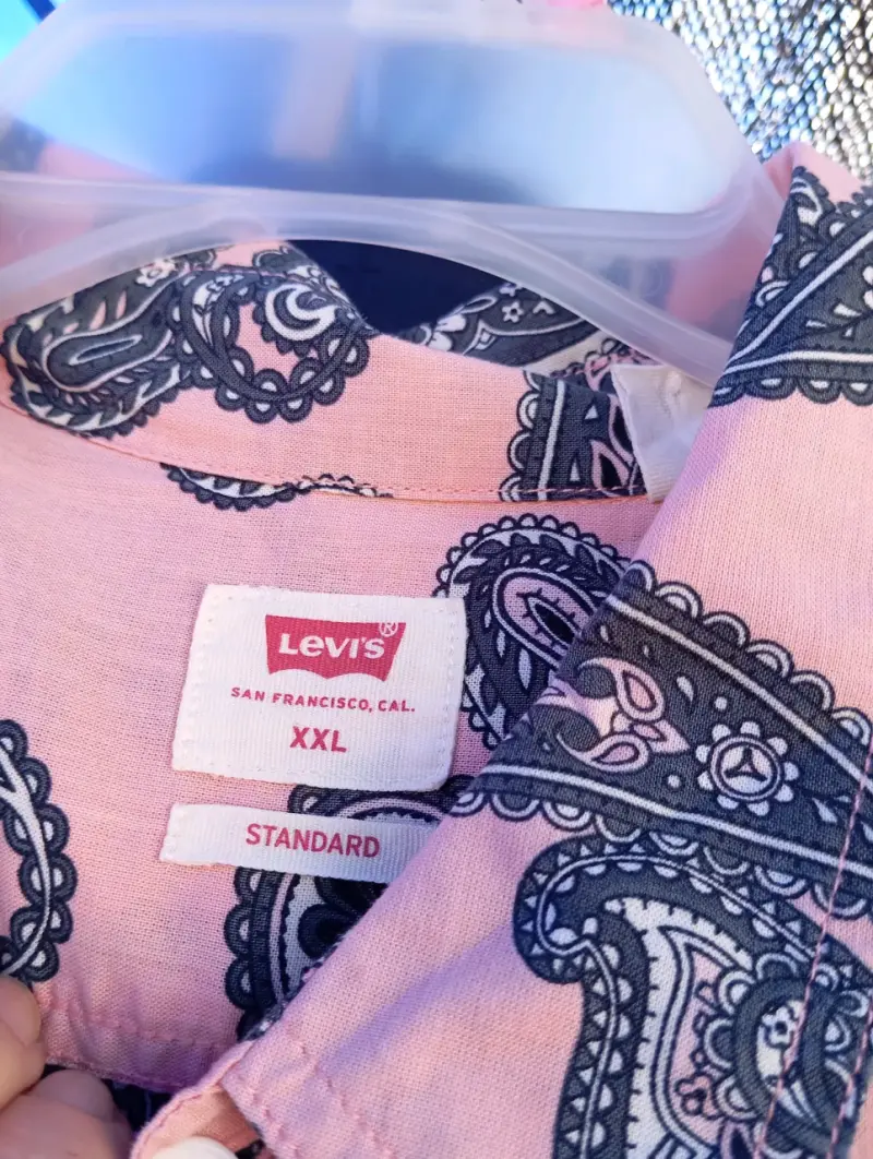 Camisa Levi's estampado paisley rosa XXL - 2