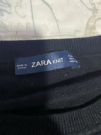 Suéter negro con perlas Zara Knit - miniatura 3