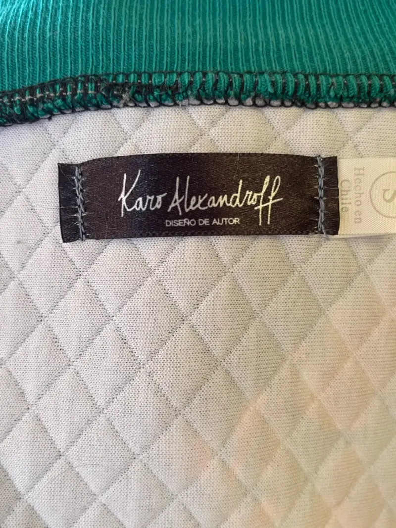 Chaqueta de mujer con diseño floral y puños verdes - 6