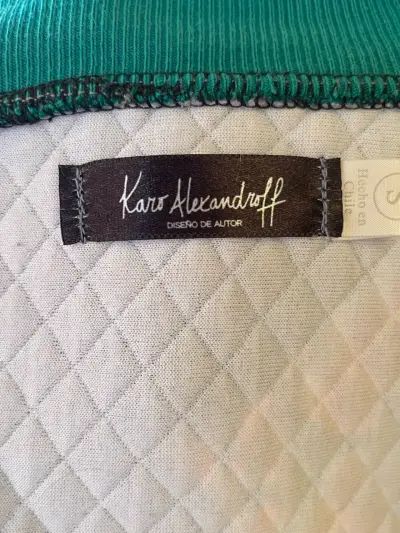 Chaqueta de mujer con diseño floral y puños verdes - miniatura 6