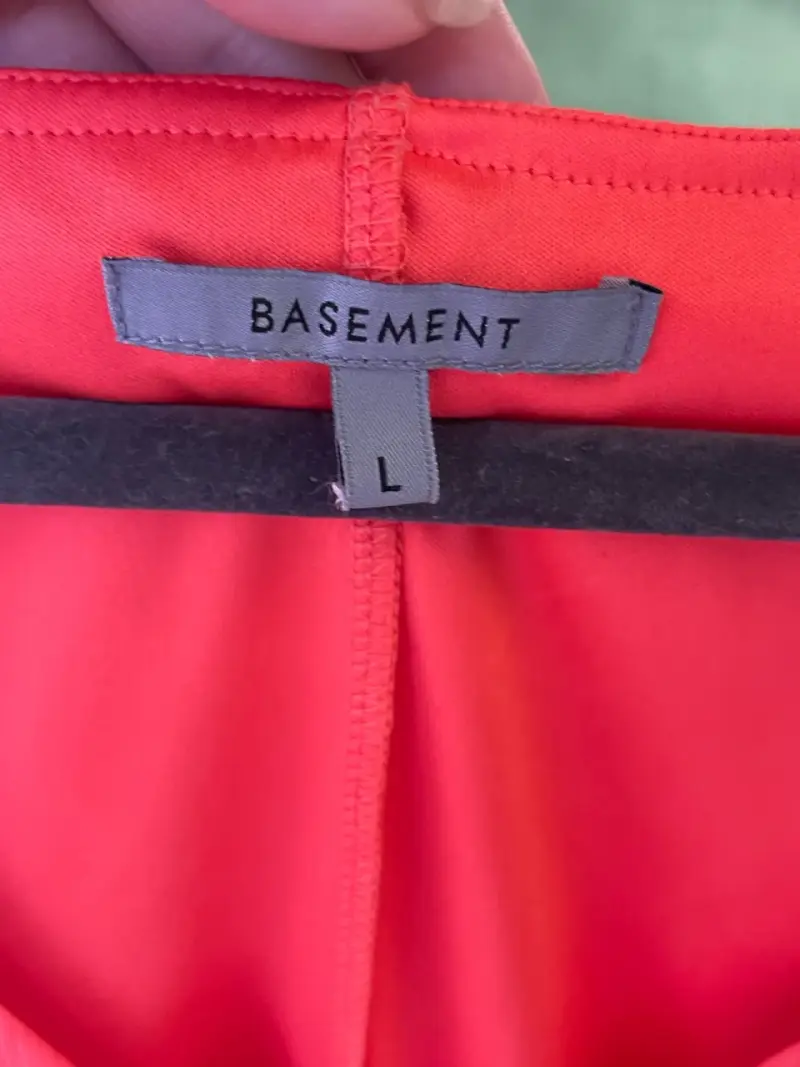 Vestido rojo corto Basement talla L - 2