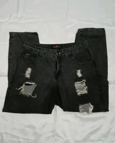 Jeans negros rasgados Dirty Jeans para hombre - miniatura 1