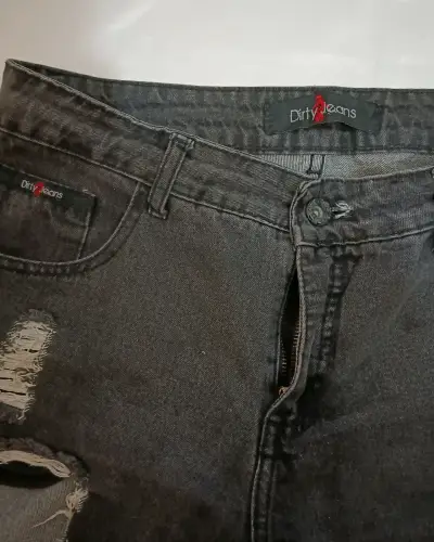 Jeans negros rasgados Dirty Jeans para hombre - miniatura 4
