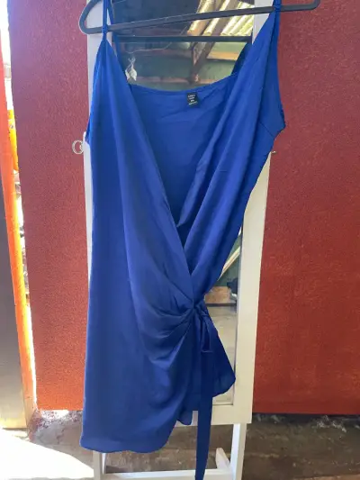 Vestido azul Shein Curve 2XL con lazo - miniatura 1