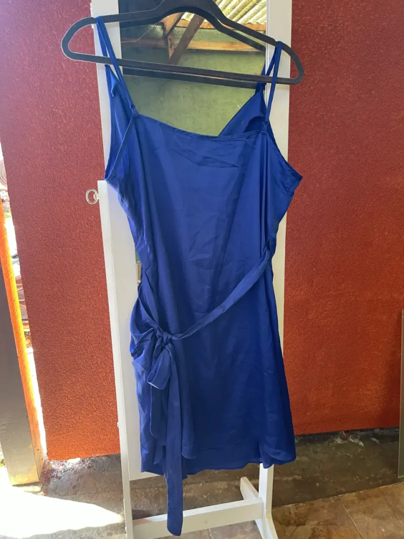 Vestido azul Shein Curve 2XL con lazo - 2